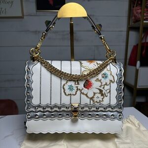 Fendi Floral Embroidered Kan I 2 Way Bag
